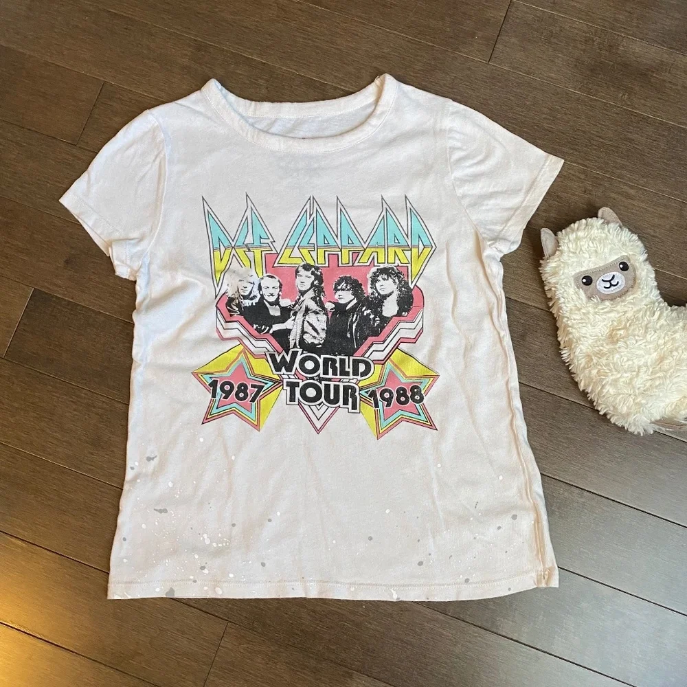 CHASER Def Leppard 1987 World Tour Rockband Tee Shirt Top - Picture 2 of 5